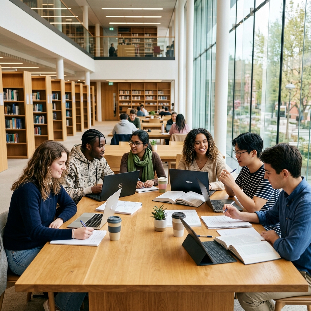 Students planning postgraduate study abroad