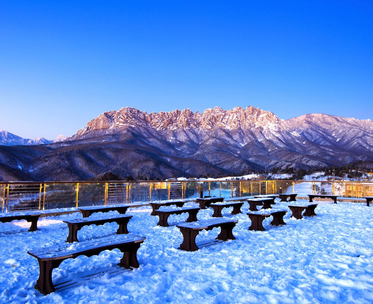 Ulsan bawi Rock in Seoraksan mountains in winter, South Korea.